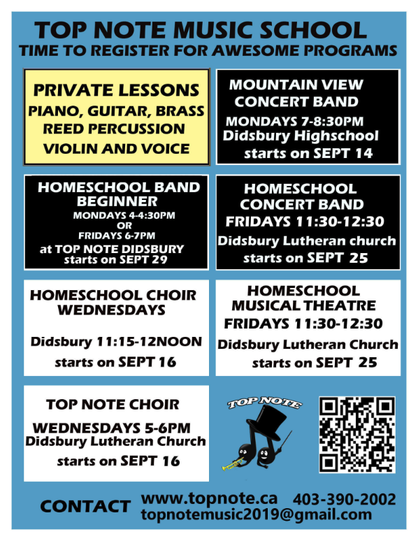 NEW Fall Music Programs for Kids in Didsbury - UPDATED!