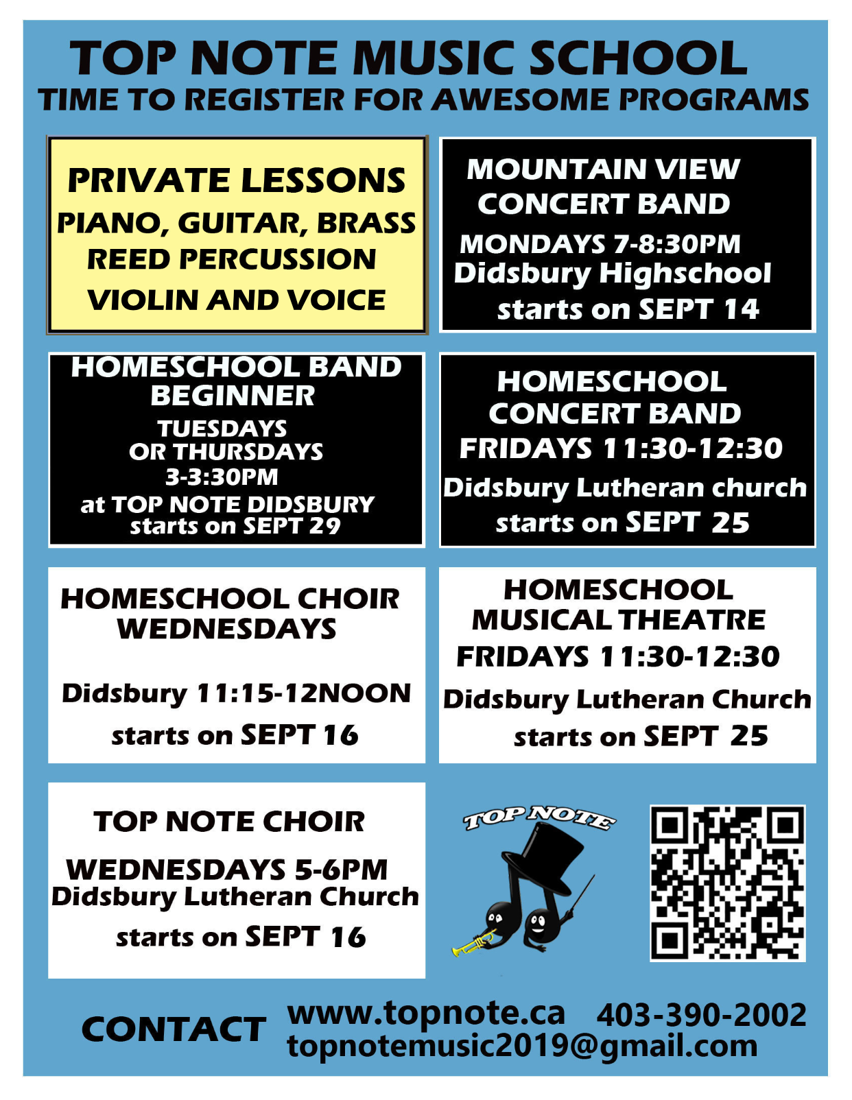 New Fall Programs for Didsbury