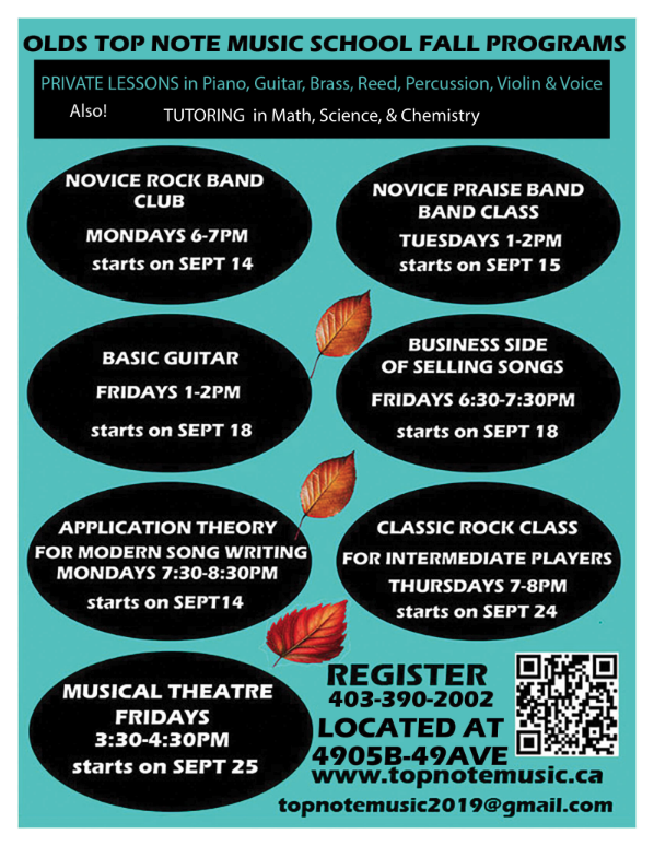 UPDATES Fall Music Programs for Olds!